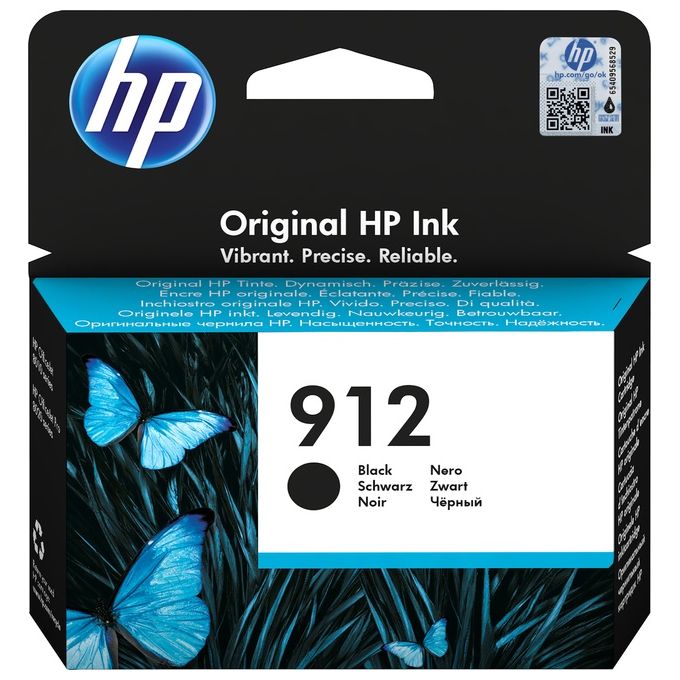 Hp, Cartuccia Inchiostro Nero Originale 912, Standard, Pigmenti