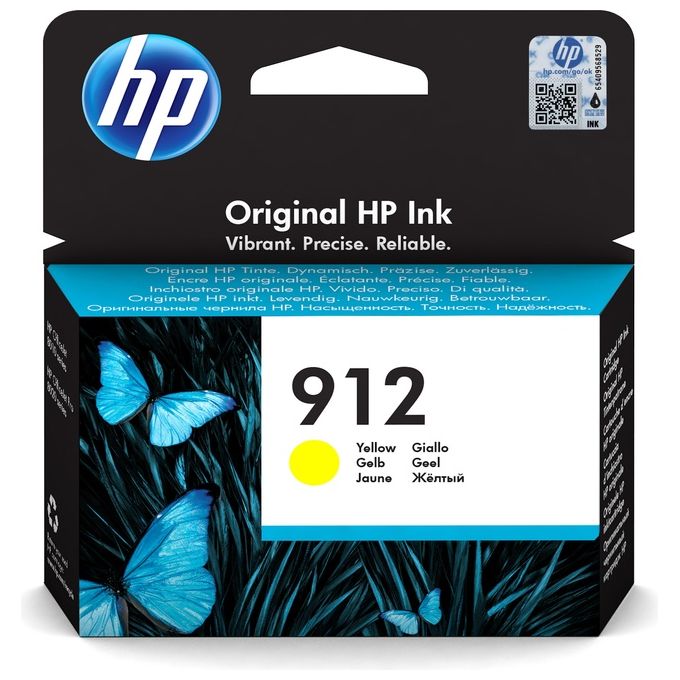HP, Cartuccia Inchiostro Originale 912, Giallo, Capacita' Standard, 315 pagine