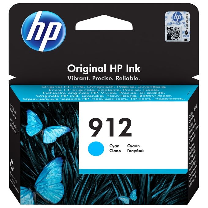 HP, Cartuccia Inchiostro Ciano Originale 912, Resa Standard, 2.9 ml, Pigmentato