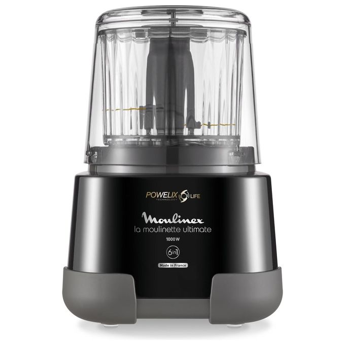 Moulinex DP810810 La Moulinette Ultimate Tritatutto 5 Funzioni Powelix 2 Lame Titanio 0,55 L 1000 W colore Nero