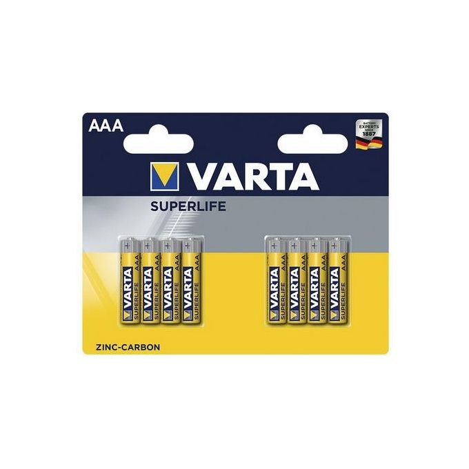 Varta Confezione 8 Superlife Zinco Carbone Mini Stilo AAA