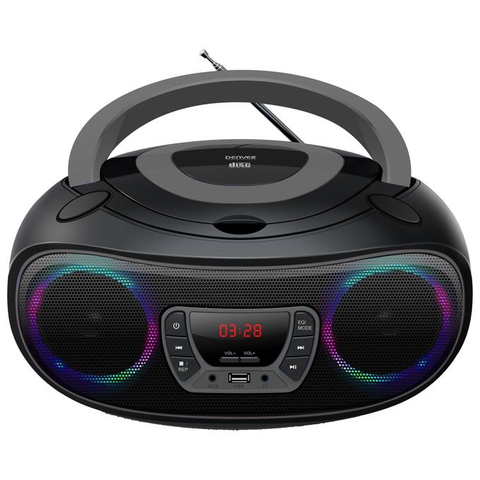 Denver TCL-212BT GREY Lettore CD Portatile con Radio FM Bluetooth USB e Ingresso AUX colore Grigio