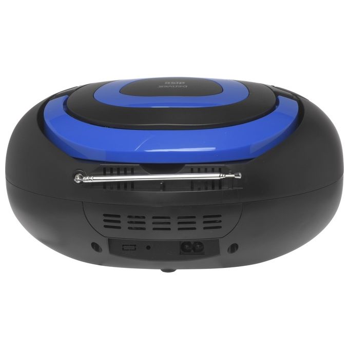 Denver TCL-212BT Lettore CD Portatile Radio FM Bluetooth MP3 USB AUX 4W colore Nero Blu