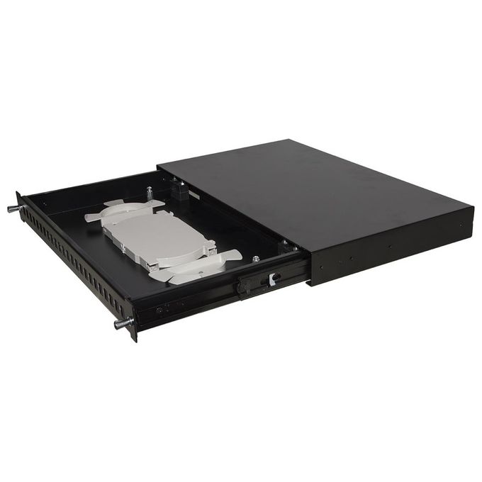 Link cassetto fibra ottica 24 porte per adattatori lc duplex 1 unita' per installazione 19 nero