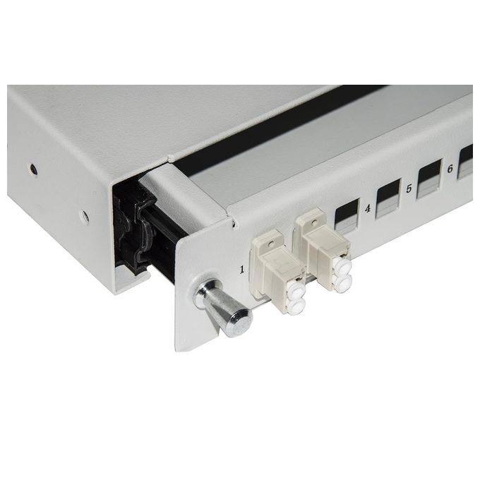 Link cassetto fibra ottica 24 porte per adattatori lc duplex 1 unita' per installazione 19 grigio