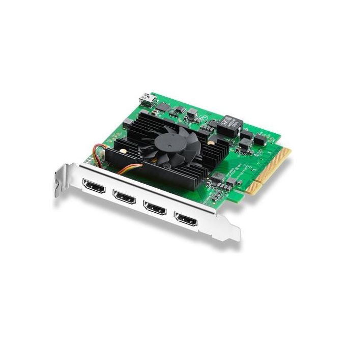 Blackmagic Design BM-BDLKDVQDHDMI4K DeckLink Quad HDMI Recorder Scheda di acquisizione PCIe con 4 ingressi HDMI 2.0b colore Nero