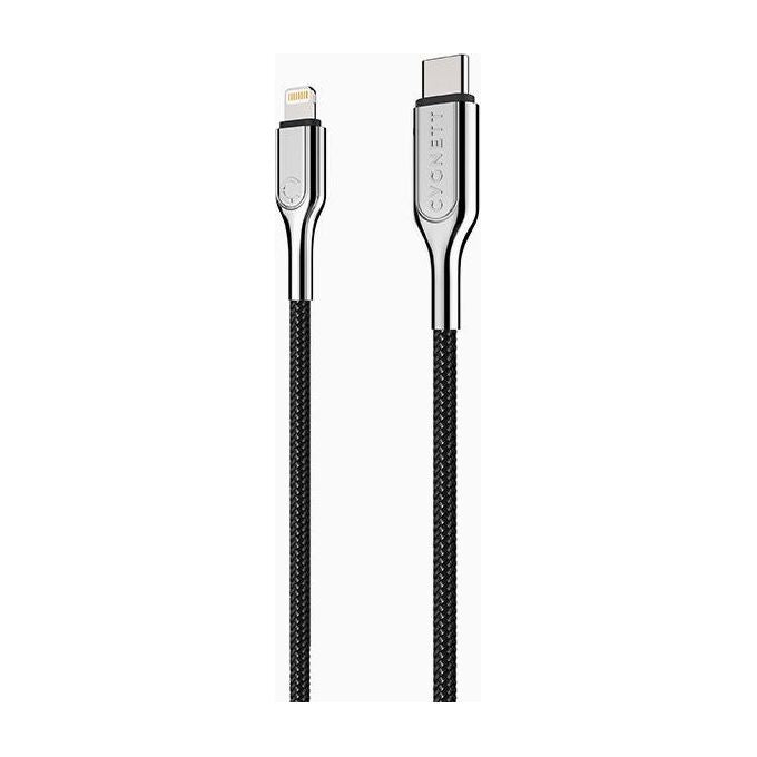 Cygnett CY2799PCCCL Armoured Cavo Lightning USB-C 1 m MFi certificato nylon intrecciato Kevlar colore Nero