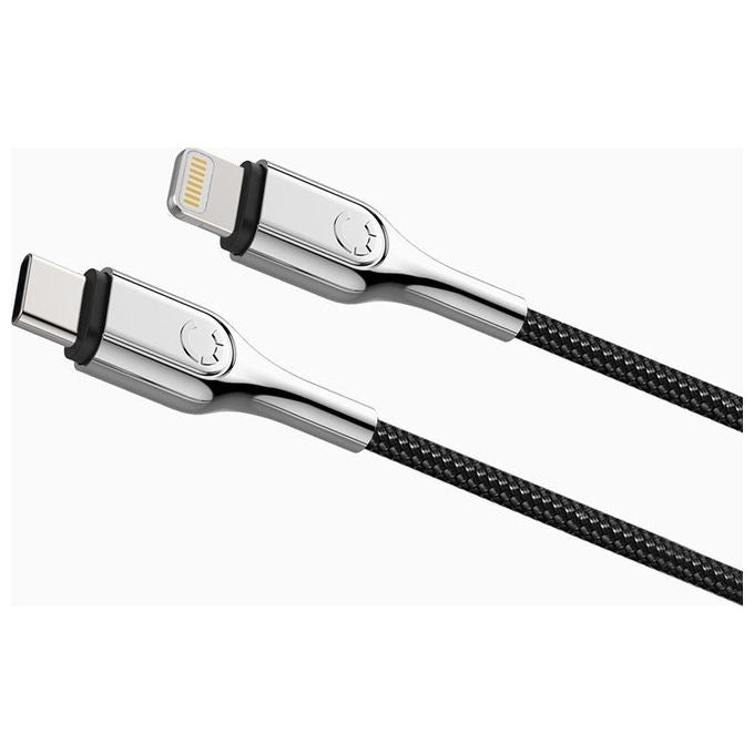 Cygnett CY2799PCCCL Armoured Cavo Lightning USB-C 1 m MFi certificato nylon intrecciato Kevlar colore Nero