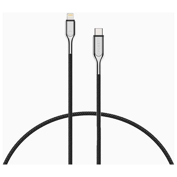 Cygnett CY2799PCCCL Armoured Cavo Lightning USB-C 1 m MFi certificato nylon intrecciato Kevlar colore Nero