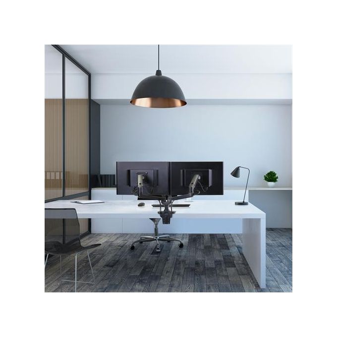Ergotron LX Series 45-245-224 Supporto da Tavolo per Monitor a Schermo Piatto 27'' Morsa-Bullone di Ancoraggio Nero