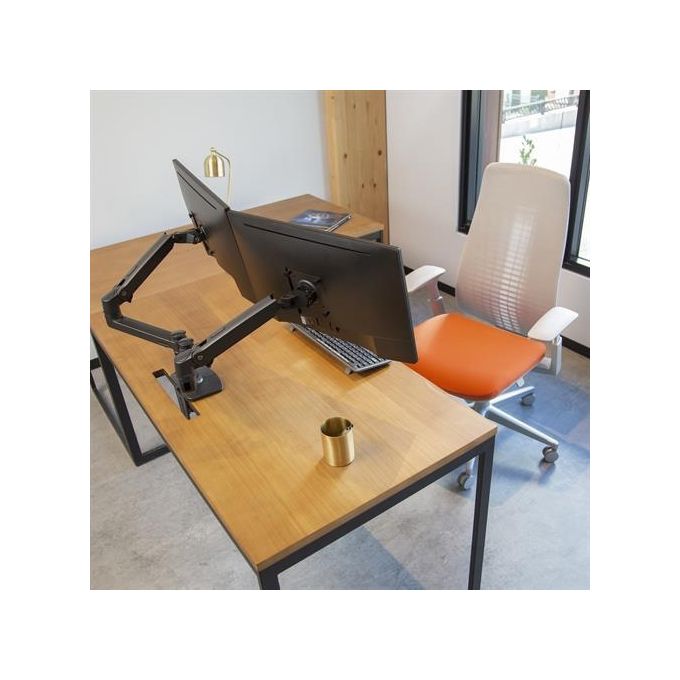 Ergotron LX Series 45-245-224 Supporto da Tavolo per Monitor a Schermo Piatto 27'' Morsa-Bullone di Ancoraggio Nero
