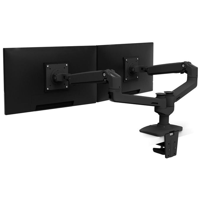Ergotron LX Series 45-245-224 Supporto da Tavolo per Monitor a Schermo Piatto 27'' Morsa-Bullone di Ancoraggio Nero