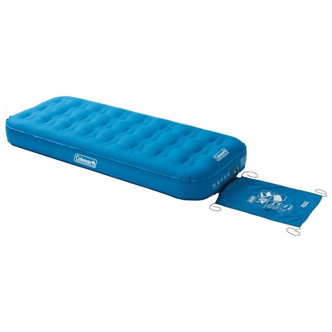 Coleman 2000031637 Extra Durable Airbed Materassino Gonfiabile Singolo con Valvola Double Lock e Puncture Guard colore Verde