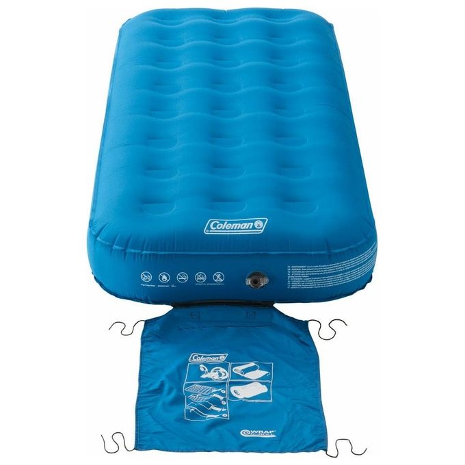 Coleman 2000031637 Extra Durable Airbed Materassino Gonfiabile Singolo con Valvola Double Lock e Puncture Guard colore Verde