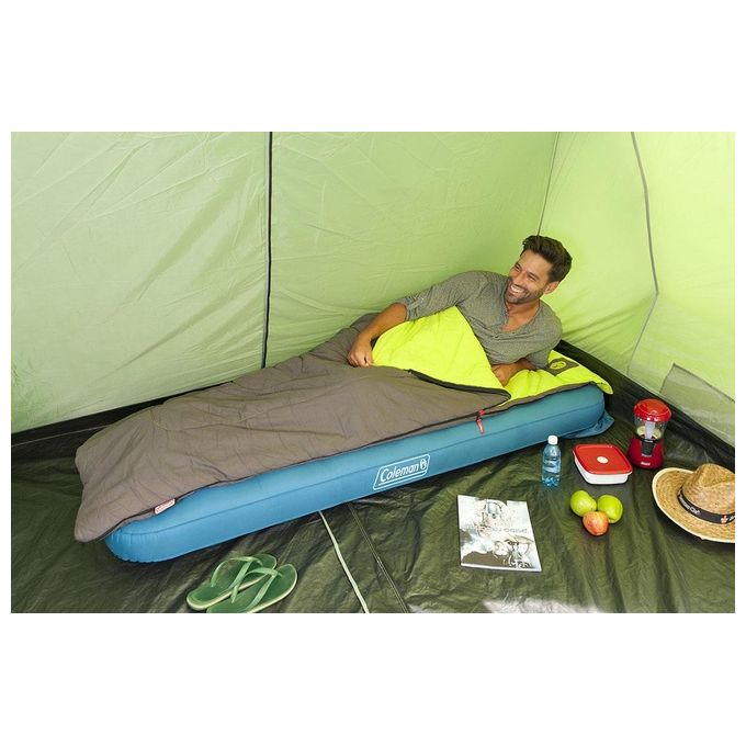 Coleman 2000031637 Extra Durable Airbed Materassino Gonfiabile Singolo con Valvola Double Lock e Puncture Guard colore Verde