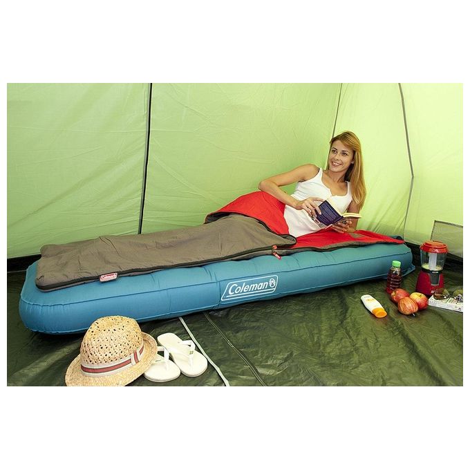 Coleman 2000031637 Extra Durable Airbed Materassino Gonfiabile Singolo con Valvola Double Lock e Puncture Guard colore Verde