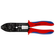 Knipex 9721215B Pinza per Capicorda Brunita 230 mm 0,5-2,5 mm² F-Crimp impugnature multicomponente colore Nero Blu Rosso