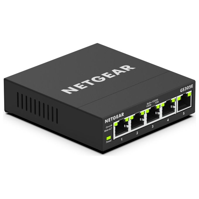 Netgear GS305E Switch Ethernet Gestito Gigabit Ethernet 10-100-1000 Nero