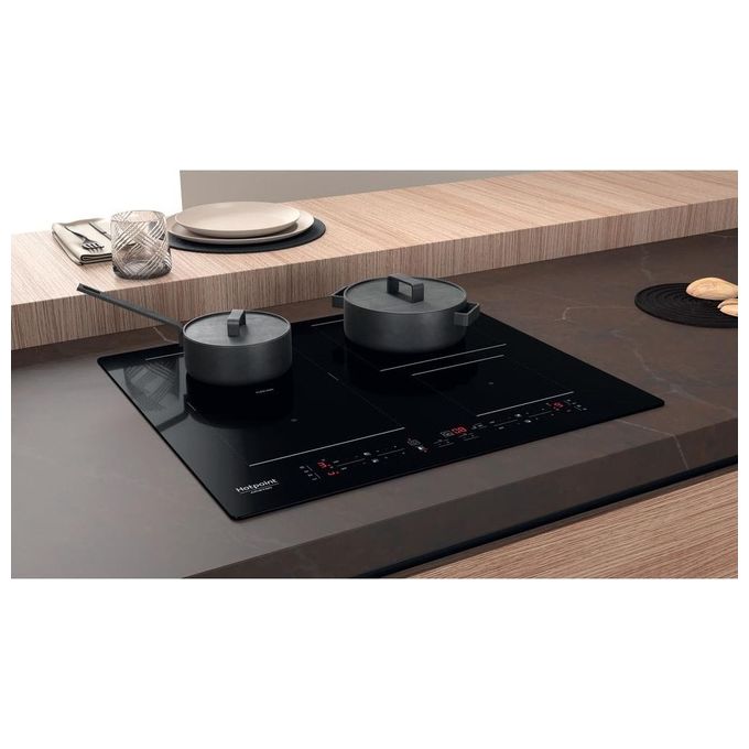 Hotpoint HB 3160C NE Piano cottura a induzione 59 cm 4 zone Flexi Duo Touch 7200 W colore Nero
