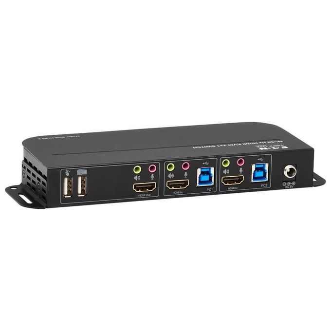 Eaton B005-HUA2-K Switch KVM 2 Porte HDMI 4K 60Hz HDR HDCP 2.2 Hub USB 3.2 Telecomando IR colore Nero