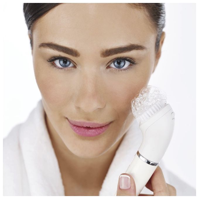 Braun SE810 Face Epilatore con Spazzola Esfoliante Bianco