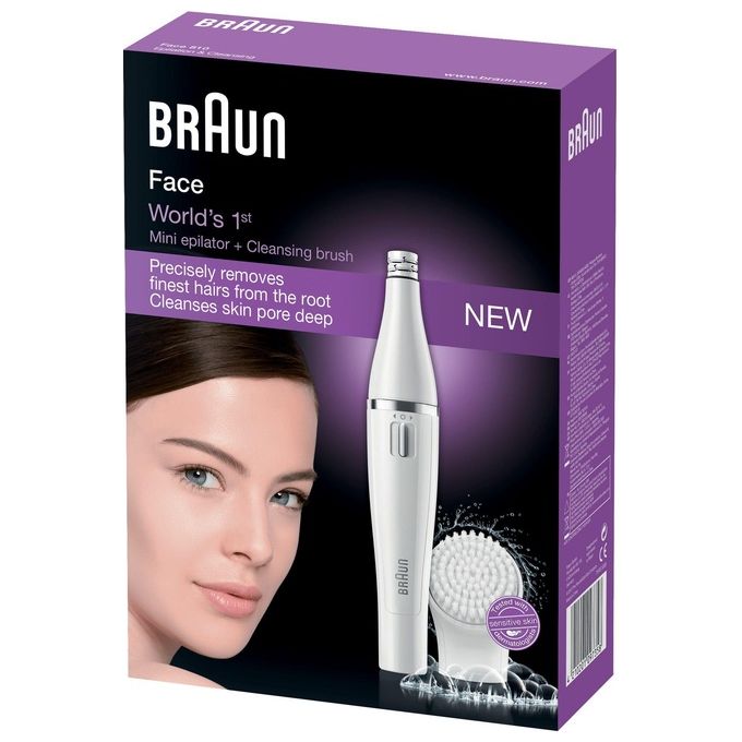 Braun SE810 Face Epilatore con Spazzola Esfoliante Bianco