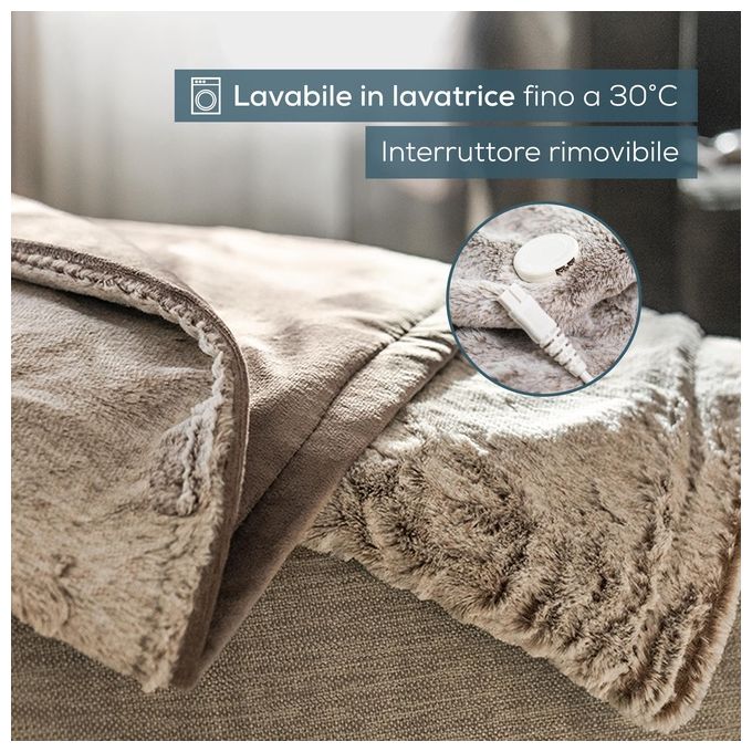 Beurer 43105 HD 150 XXL Nordic Termocoperta Elettrica 150 W 6 livelli temperatura 200x150 cm colore Grigio