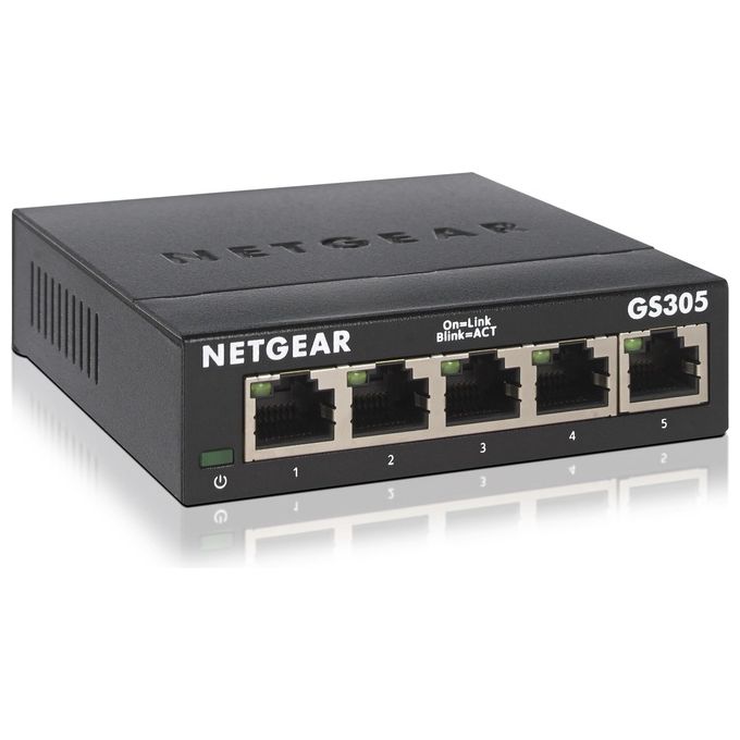 Netgear GS305-300PES Switch di Rete Non gestito L2 Gigabit Ethernet 10-100-1000 Nero