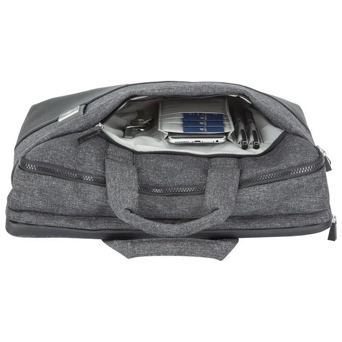 RivaCase RIVALAN8831BLACK Lantau Borsa per Laptop MacBook Pro 16 e Ultrabook 15.6 Poliestere Riciclato RPET e PU con Scomparto Tablet Fino a 10.1 Dimensioni Esterne 410x300x105 mm colore Nero