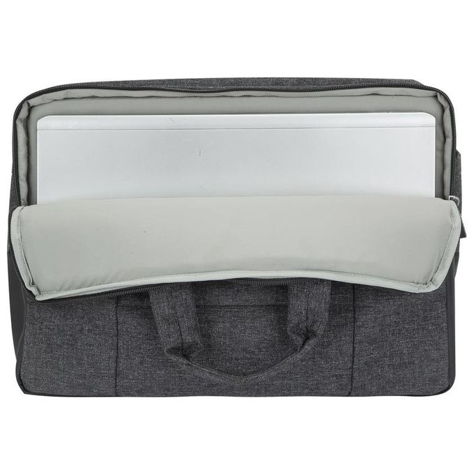 RivaCase RIVALAN8831BLACK Lantau Borsa per Laptop MacBook Pro 16 e Ultrabook 15.6 Poliestere Riciclato RPET e PU con Scomparto Tablet Fino a 10.1 Dimensioni Esterne 410x300x105 mm colore Nero
