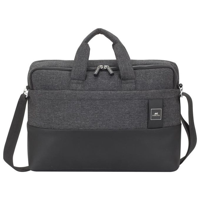 RivaCase RIVALAN8831BLACK Lantau Borsa per Laptop MacBook Pro 16 e Ultrabook 15.6 Poliestere Riciclato RPET e PU con Scomparto Tablet Fino a 10.1 Dimensioni Esterne 410x300x105 mm colore Nero