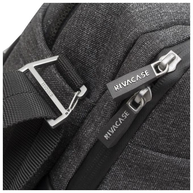RivaCase RIVALAN8831BLACK Lantau Borsa per Laptop MacBook Pro 16 e Ultrabook 15.6 Poliestere Riciclato RPET e PU con Scomparto Tablet Fino a 10.1 Dimensioni Esterne 410x300x105 mm colore Nero