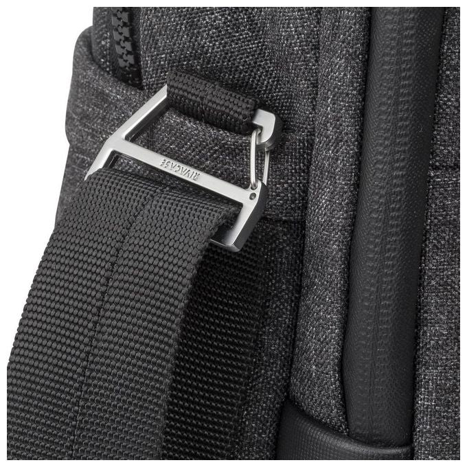 RivaCase RIVALAN8831BLACK Lantau Borsa per Laptop MacBook Pro 16 e Ultrabook 15.6 Poliestere Riciclato RPET e PU con Scomparto Tablet Fino a 10.1 Dimensioni Esterne 410x300x105 mm colore Nero