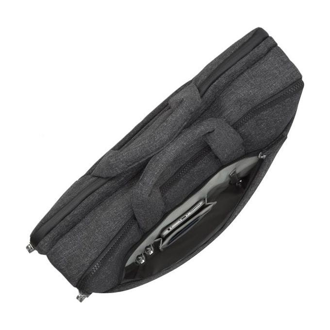 RivaCase RIVALAN8831BLACK Lantau Borsa per Laptop MacBook Pro 16 e Ultrabook 15.6 Poliestere Riciclato RPET e PU con Scomparto Tablet Fino a 10.1 Dimensioni Esterne 410x300x105 mm colore Nero
