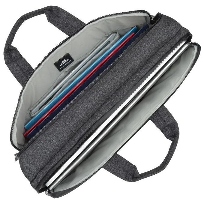 RivaCase RIVALAN8831BLACK Lantau Borsa per Laptop MacBook Pro 16 e Ultrabook 15.6 Poliestere Riciclato RPET e PU con Scomparto Tablet Fino a 10.1 Dimensioni Esterne 410x300x105 mm colore Nero