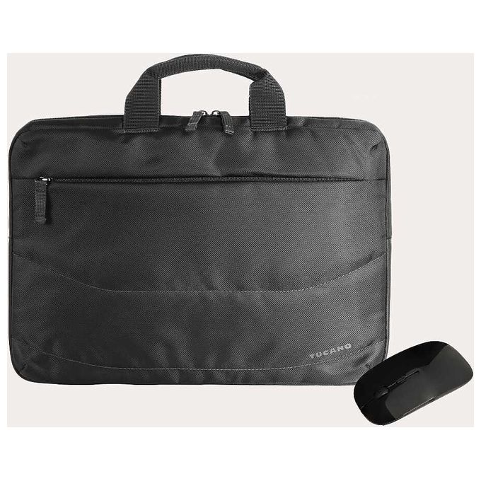 Tucano KIT_ Borsa per Notebook Fino a 14'' con Mouse Nero