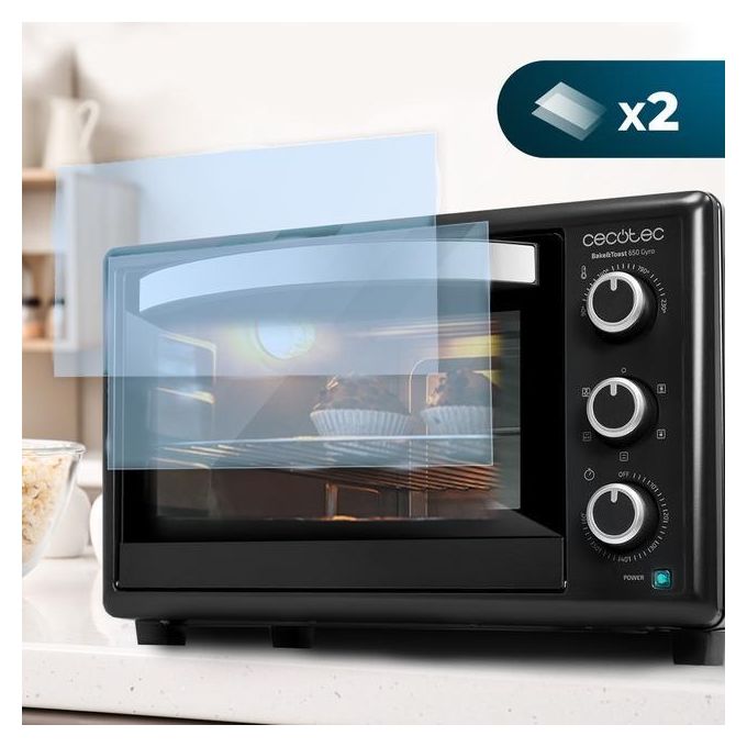 Cecotec 03819 BakeandToast 3090 Black Gyro Fornetto Elettrico da Tavolo 30 L 1500 W 5 Funzioni Girarrosto Classe A colore Nero
