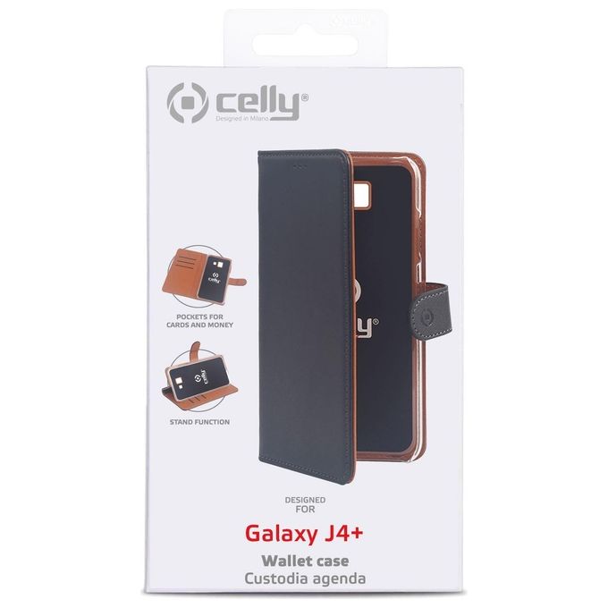 Celly Wally Case per Samsung Galaxy J4+ Nero