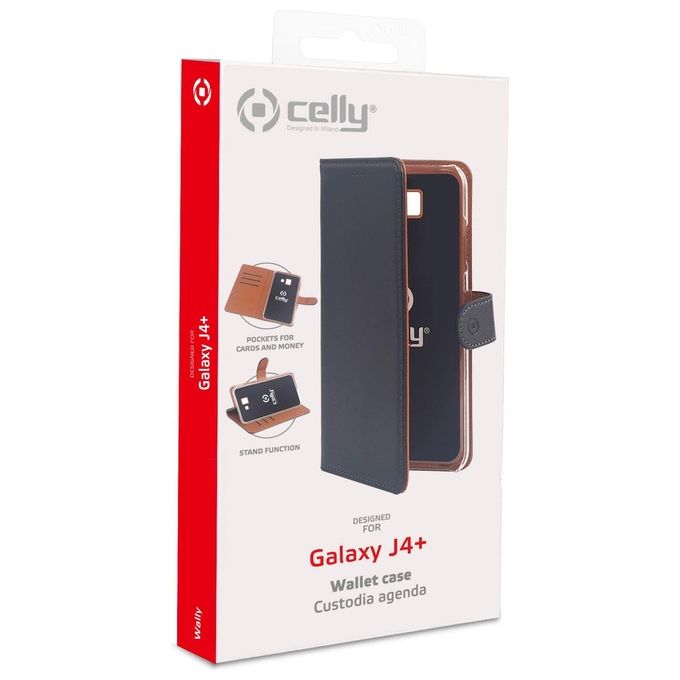 Celly Wally Case per Samsung Galaxy J4+ Nero