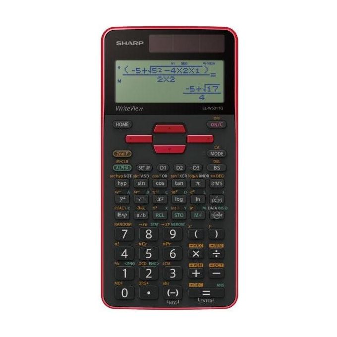 Sharp EL-W531TGBRD Calcolatrice Scientifica Rosso
