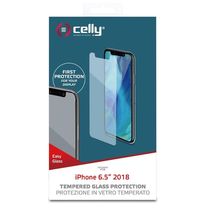 Celly Proteggi Schermo Easy Glass per iPhone Xs Max