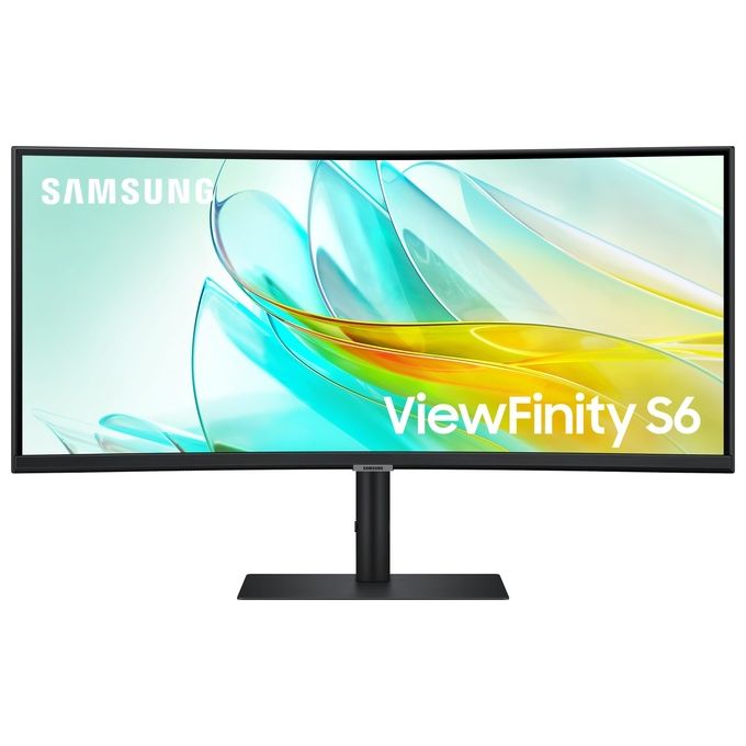 Samsung LS34C652UAUXEN ViewFinity S6 Monitor Curvo 34'' VA WQHD 3440x1440 100Hz USB-C 90W colore Nero