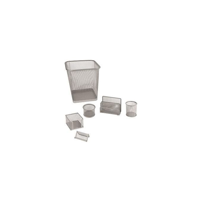 Lebez Set Ufficio 6 Pezzi Silver