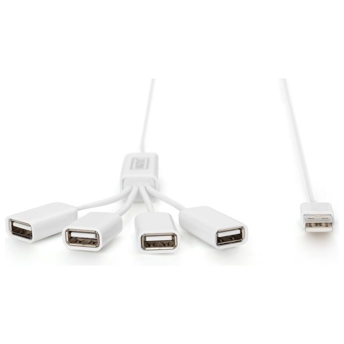 Digitus hub usb 4 porte a coda con cavetti