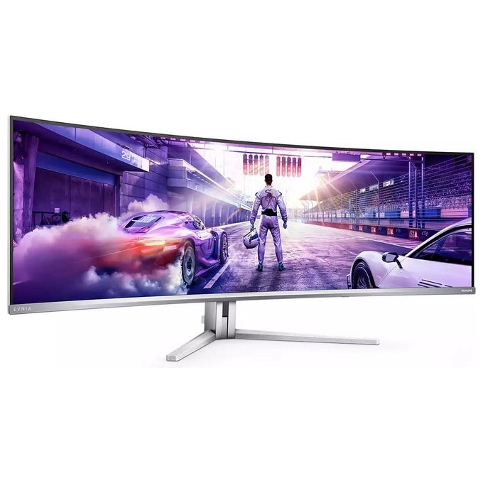 Philips 49M2C8900-00 Evnia 8000 Monitor Gaming Curvo 49'' QD-OLED Dual QHD 5120x1440 240Hz 0,03ms HDR400 Ambiglow colore Bianco