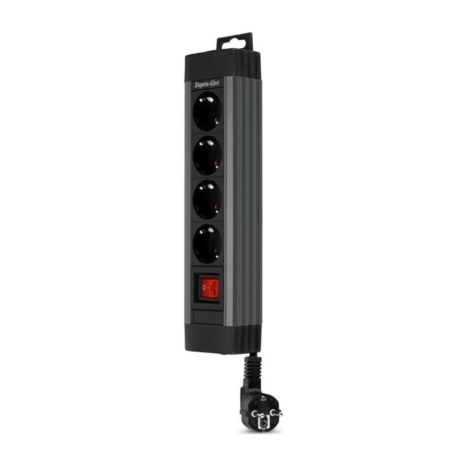 Rev Presa Multipla 4 Ingressi 1.9mt Supraline con Interruttore Antracite