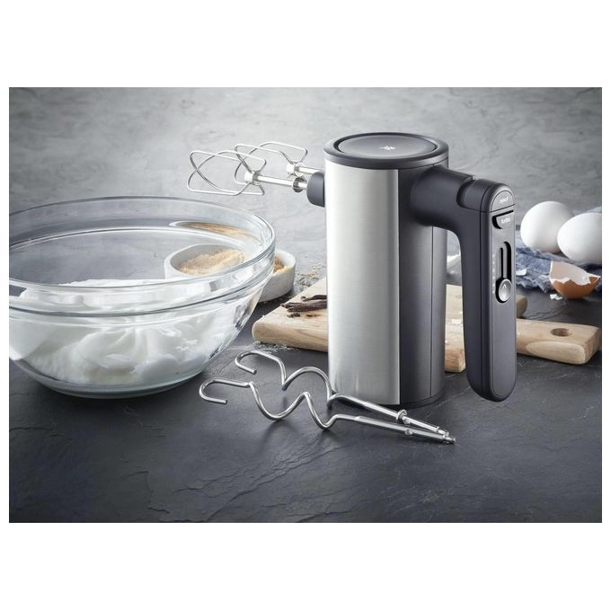 WMF 0416560011 Kult X Sbattitore manuale 400 W 5 velocita' Turbo con fruste e gancio impastatore colore Nero Metallico