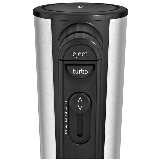 WMF 0416560011 Kult X Sbattitore manuale 400 W 5 velocita' Turbo con fruste e gancio impastatore colore Nero Metallico