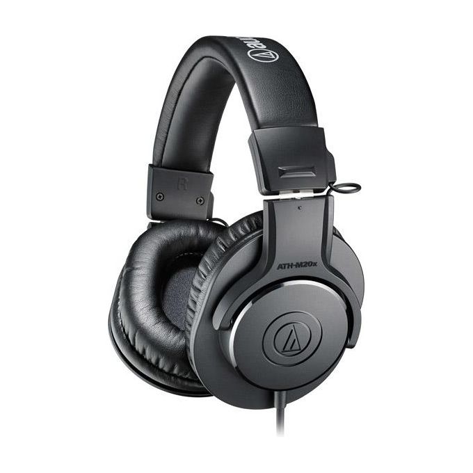 Audio-Technica ATH-M20X Cuffie Monitor Professionali Circumaurali Chiuse Cablate 40mm 47 Ohm 96 dB colore Nero