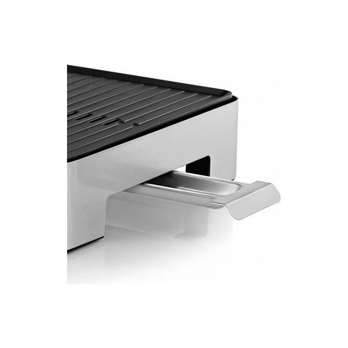 WMF 04.1519.0011 LONO Tischgrill Quadro Griglia di contatto 1250 W Piastra Antiaderente Rimovibile colore Nero Cromo